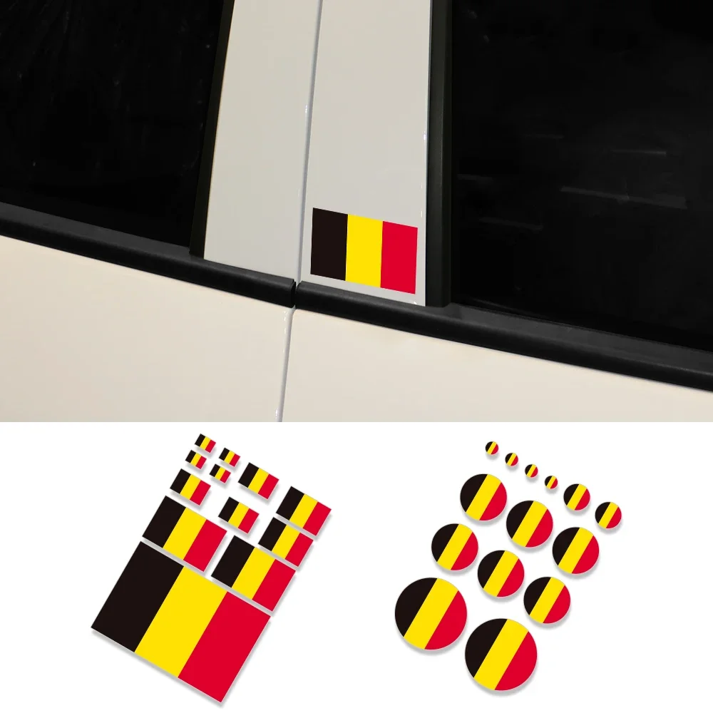 

Belgian Flag Car Personality Stickers Auto Motorcycle DIY Decor Vinyl Sticker Waterproof Styling Decals Car Styling Accessories