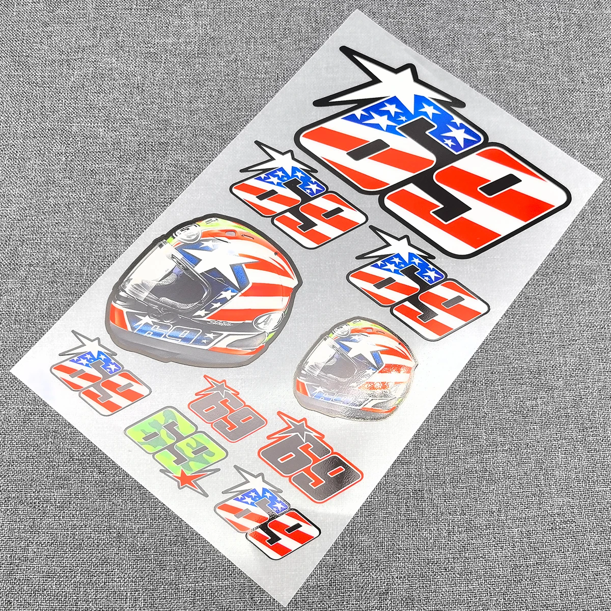 10 pièces autocollant de casque de course Nicky Hayden 69 décalcomanies ensemble MotoGp Kentucky enfant autocollants de moto laminés