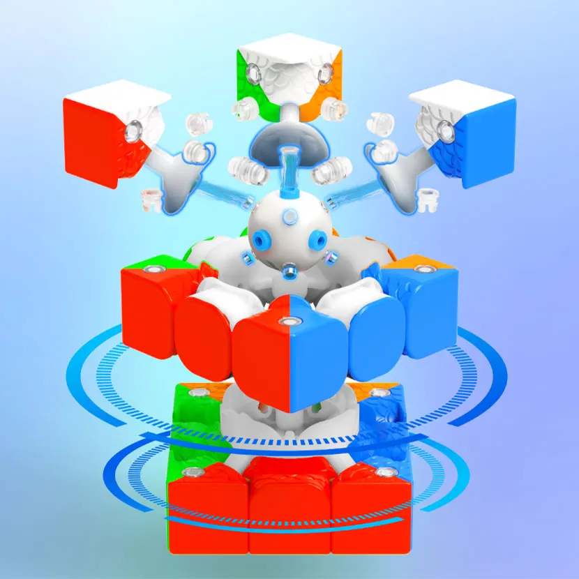 ลูกบาศก์แม่เหล็ก Moretry & SaoCube TianMa X3+ Maglev Ball Core 3x3 แบบมันเงา ของเล่นฝึกสมาธิสำหรับเด็ก