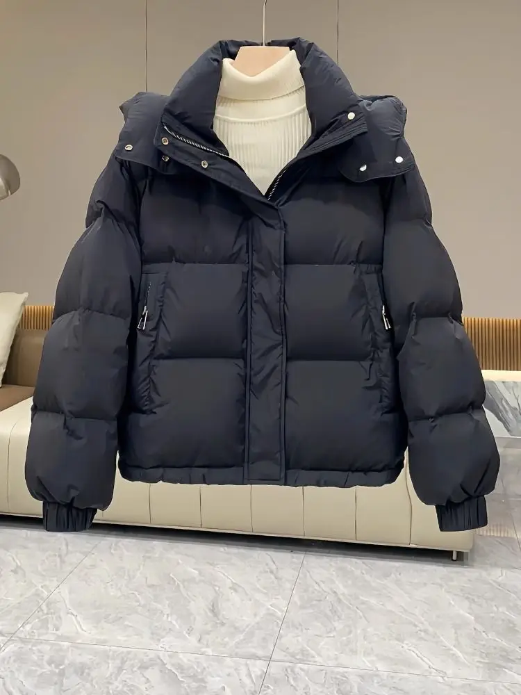 

Новинка: Утепленная хлопковая куртка в корейском стиле, свободного кроя, с капюшоном, зимняя, большого размера, верхняя одежда