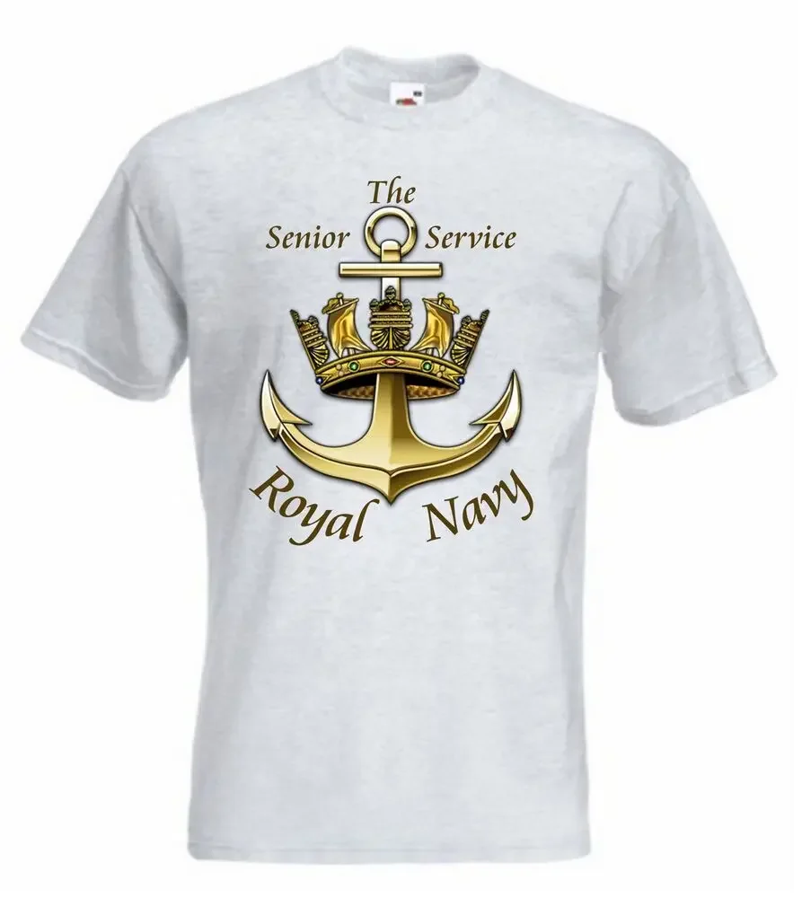 Royal Naval  Senior Service T-Shirt Short Sleeve Casual 100% Cotton O-Neck Summer Mens T-shirt Size S-3XL