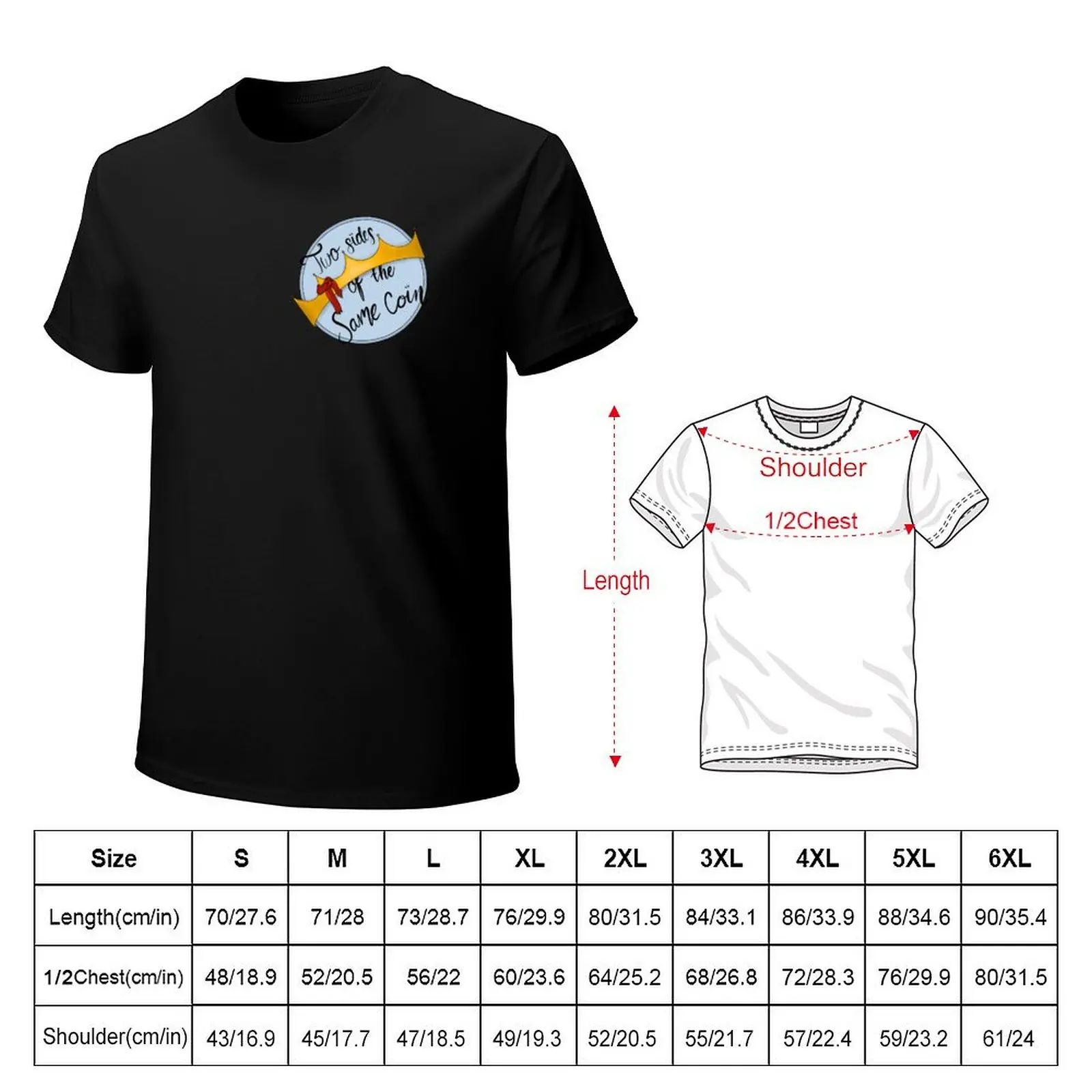 Two Sides, Same Coin - Merlin/Arthur (Merthur) T-Shirt Casual Loose Fit Summer Tee Shirt