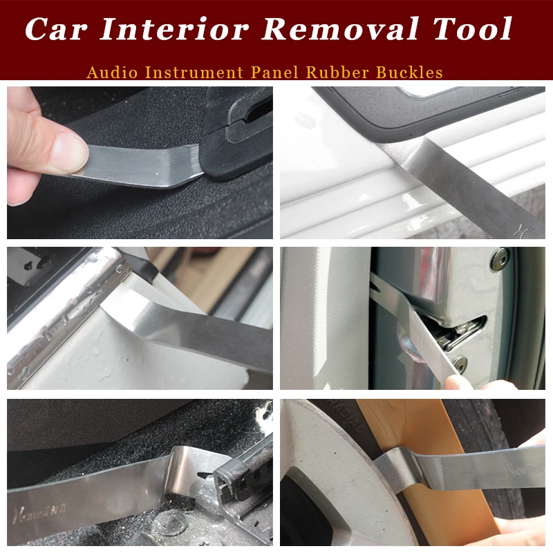 Car Inner Removal Tool 5pcs Kit Auto Car Radio Door Clip Panel Trim Dash Audio Removal Installer Pry Tool