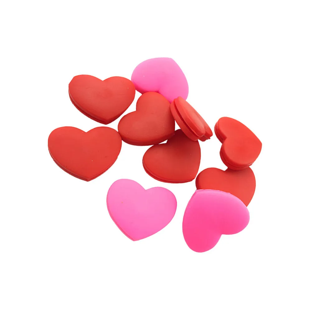 10Pcs Tennis Racket Vibration Dampeners Heart Shaped Silicone Shock Absorbers for Stable Consistent Shots