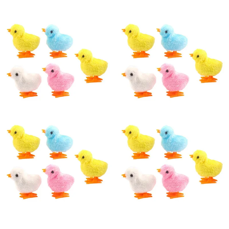 B05B-20Pcs عيد الفصح يختتم الفرخ الجدة القفز الدجاج الكمامة أفخم الطفل الفرخ تفضل هدية للأطفال الفتيات