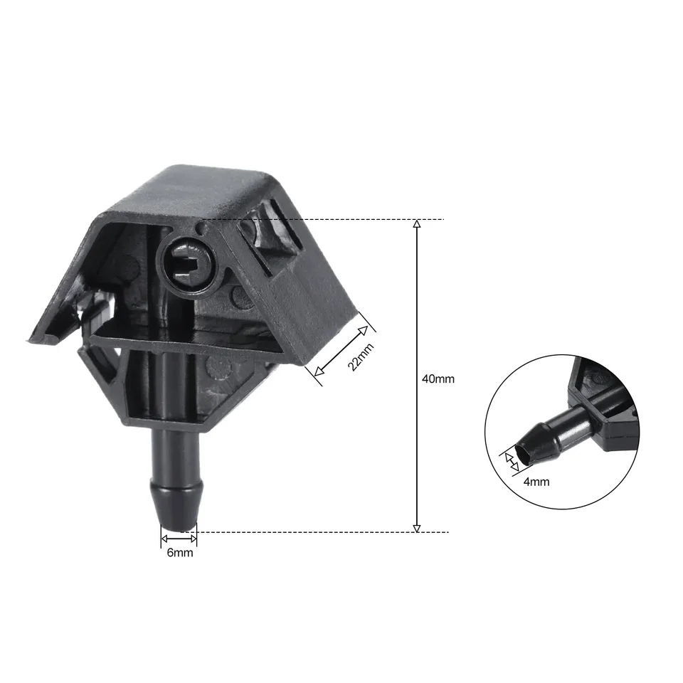2Pcs Car Front Windshield Washer Wiper Jet Water Nozzles
