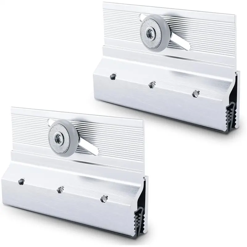 ABBP-M6053 Frameless Shower Door Top Bracket Roller Assembly, 3/4 In Round Plastic Wheel, Ball Bearings(2 Pack)