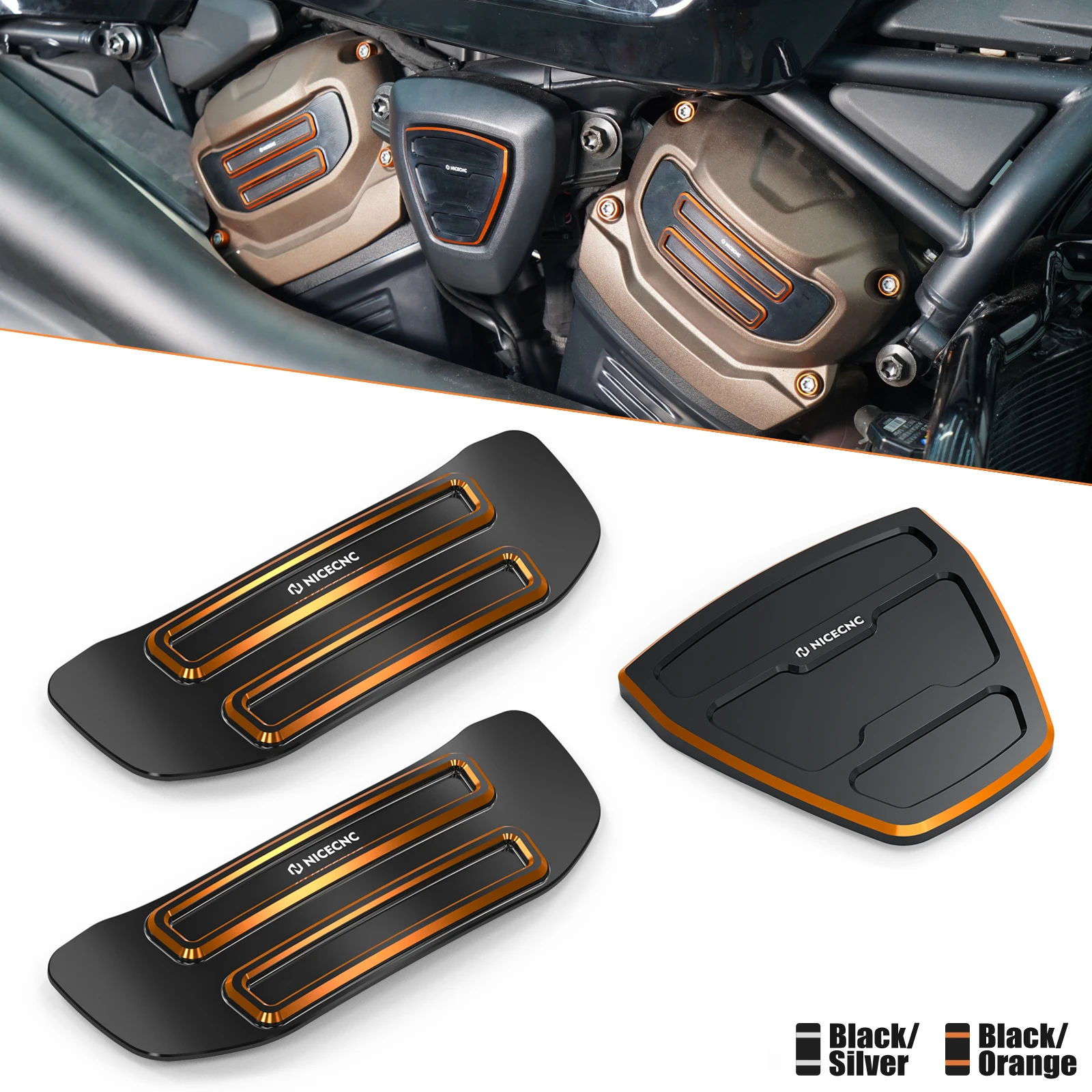 

Motorcycle Cam Sprocket Medallions/V-Side Cover for Harley RH1250S Sportster S RA1250/S Pan America 1250 2021 2022 2023 2024