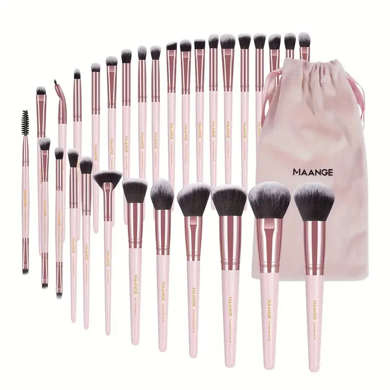 Premium Synthetic Diamond Makeup Brush , Foundation Powder, Concealers, Eyeshadow, Contour, Makeup Brush Set,30 Pcs