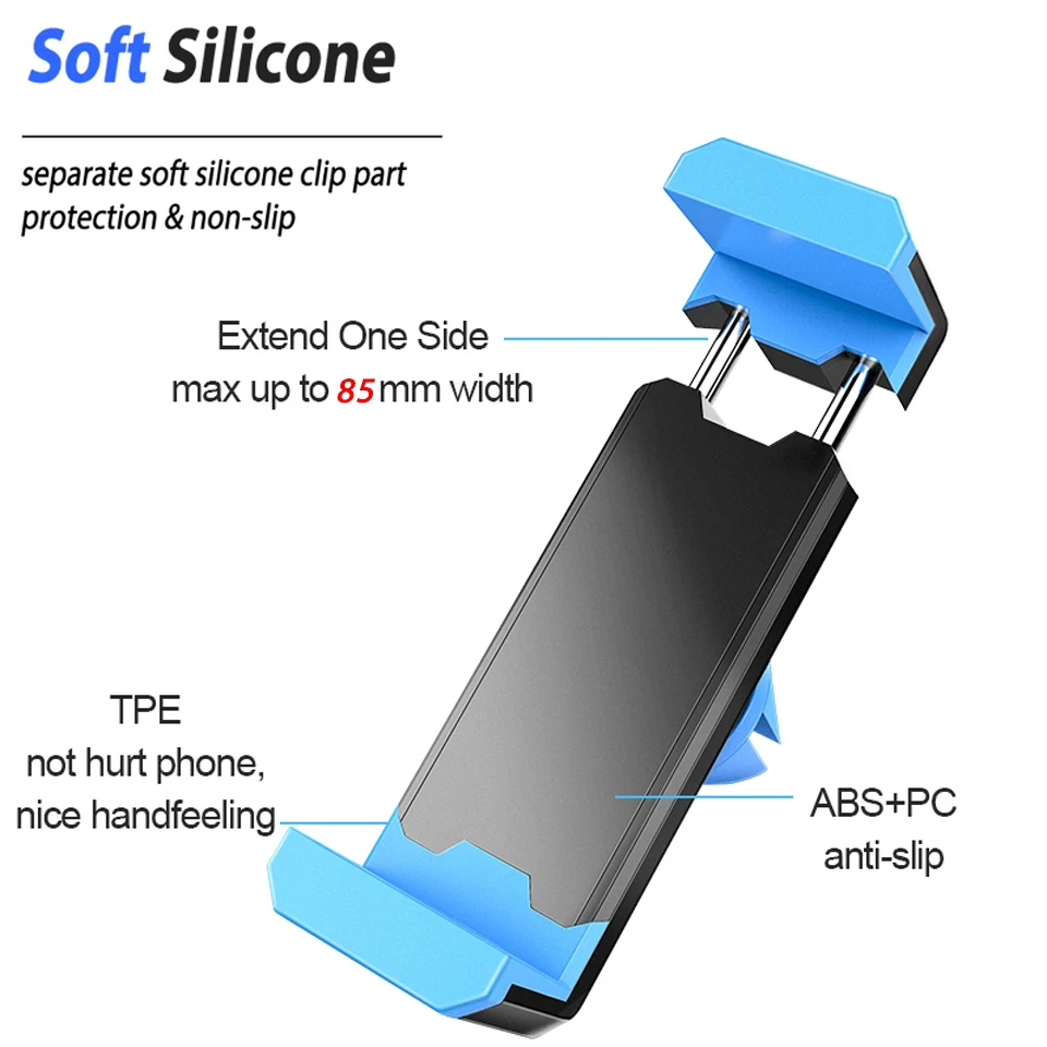 360 Rotation Car Phone Holder Air Vent Mount Stand Bracket For iPhone Samsung Xiaomi Universal Car Suppport Mobile Phone Holder image 4