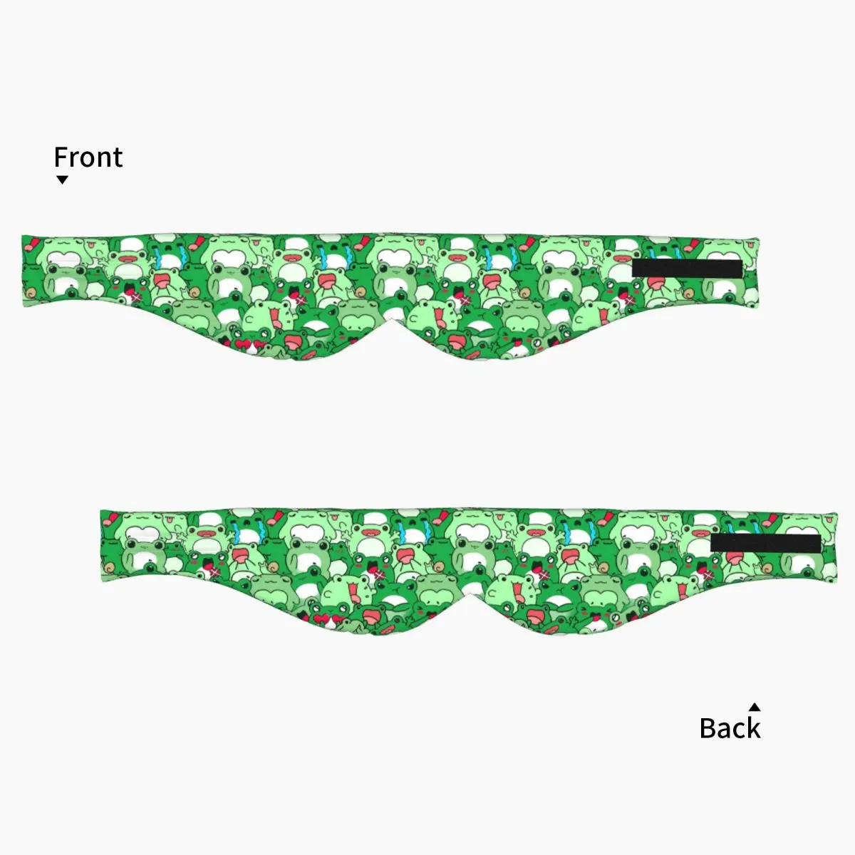 Crowded Cute Frog Pattern sleep mask Light Blocking Portable Eye Cover for Girls Boys Office Nap Party Gift Eyeshade eyepatch view 3