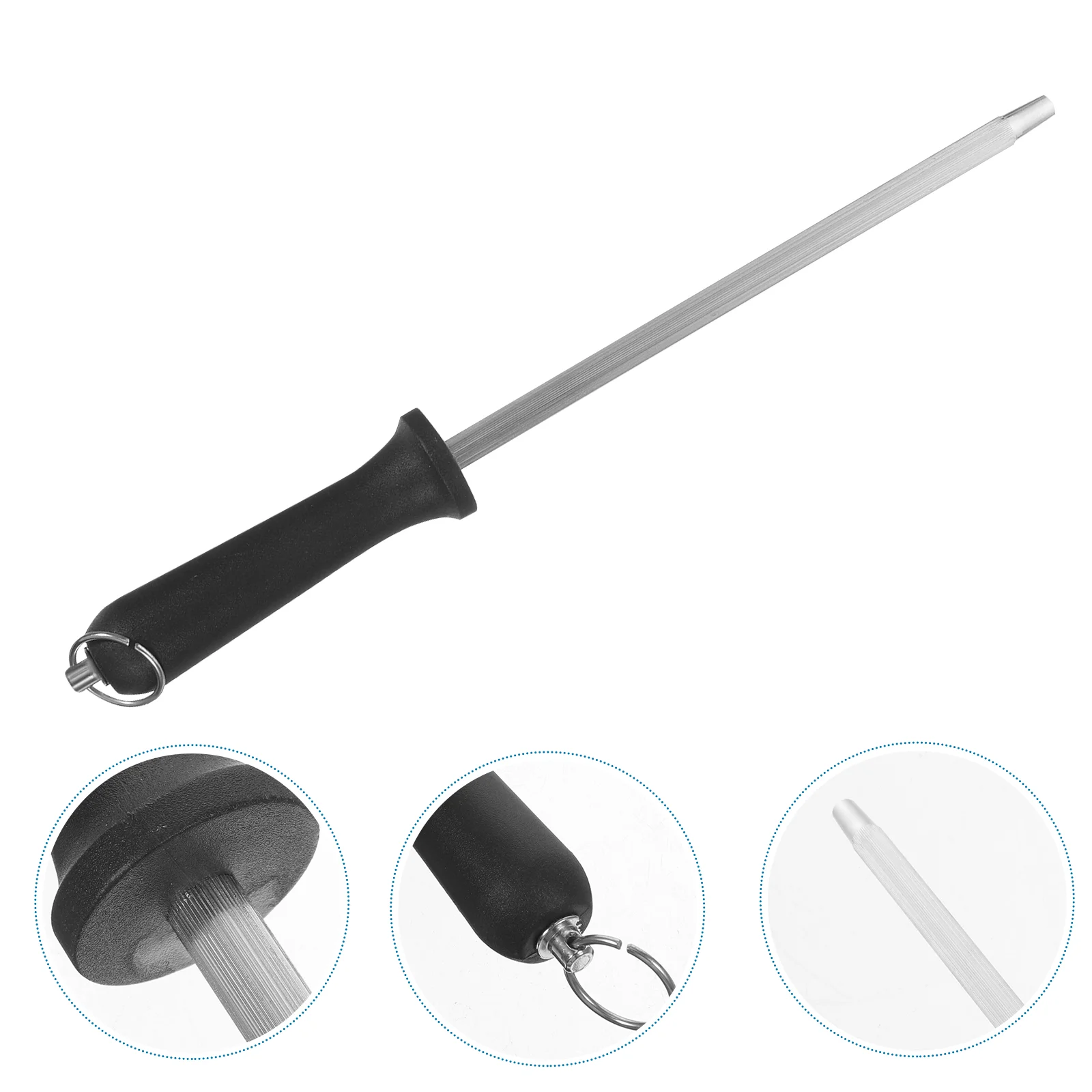 Stainless Steel Sharpening Rod Kitchen Honing Stick Multi Purpose Cutter Sharpener Rod Material Chef Knife Tool