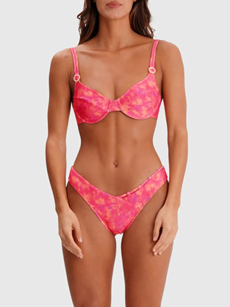 

Sexy Bikini Set 2025 Swimsuits For Women Print Swimwear Summer Bathing Suits Female Bikinis Beach Wear
