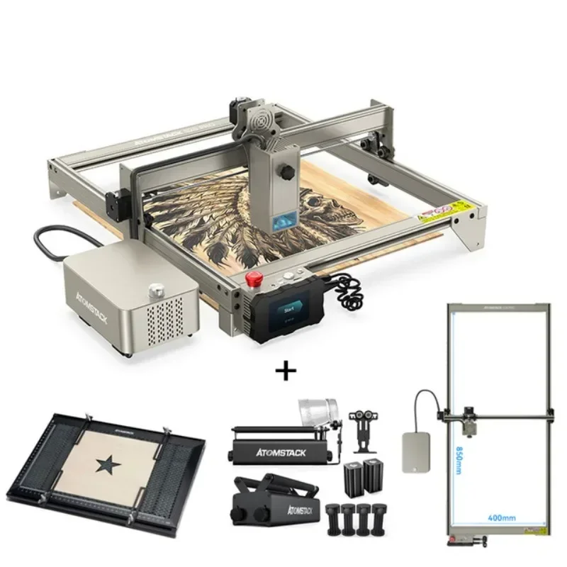 HOT New ATOMSTACK X20 S20 A20 PRO 130W Cnc Router Diy Use Steel Laser Engraving Wood Cutting Graving Dog Tag Engraver Machine