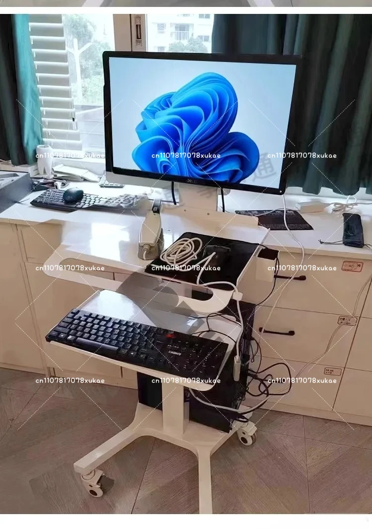 

Dental Scanner Cart Storage Auxiliary with Wheels Portable Medical Dental Trolley Dental Clinic Beauty Instrument Tool