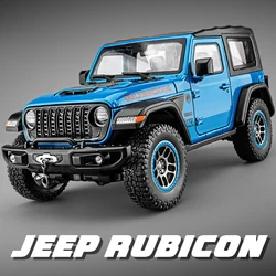 1:18 jeep Wrangler Rubicon lega veicoli fuoristrada modello di auto Diecast & Toy modello di auto in metallo simulazione suono e luce regalo per bambini