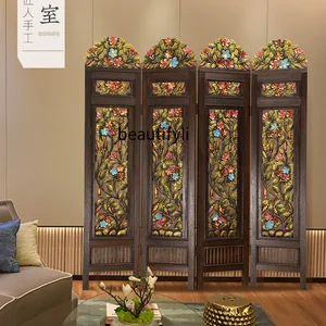 قسم نحت الخشب الصلب ، شاشة قابلة للطي ، مدخل الغرفة ، أثاث صيني أعلى 12 مبيعات الأكورديون الصينية - رقم 6