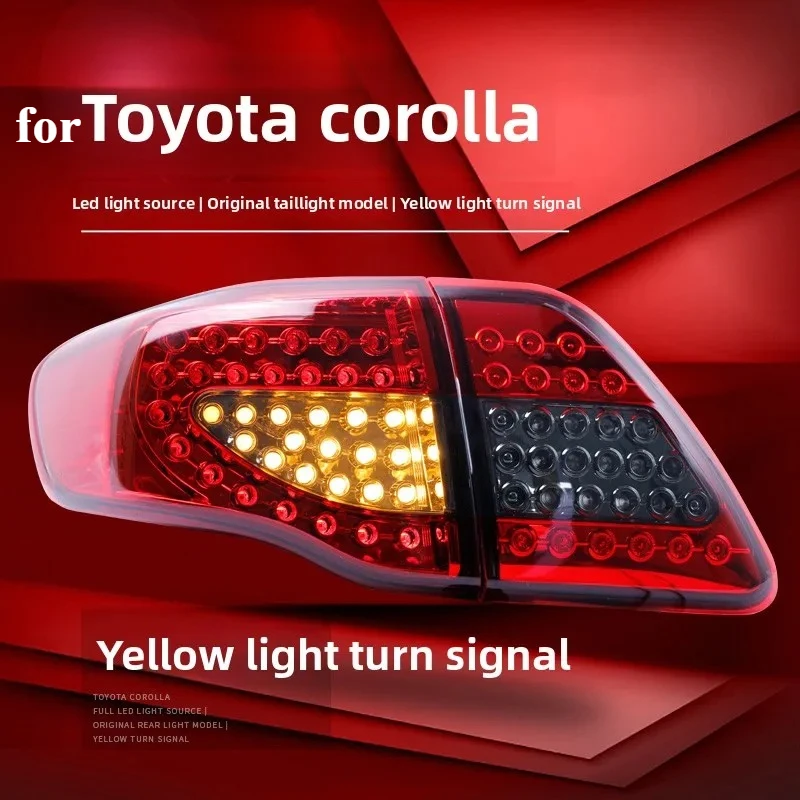 

For Toyota Corolla 2007-2010 Led Tail Light Assembly Modified LED Daytime Running Lights Brake Light Yellow Turn Singal Daylight
