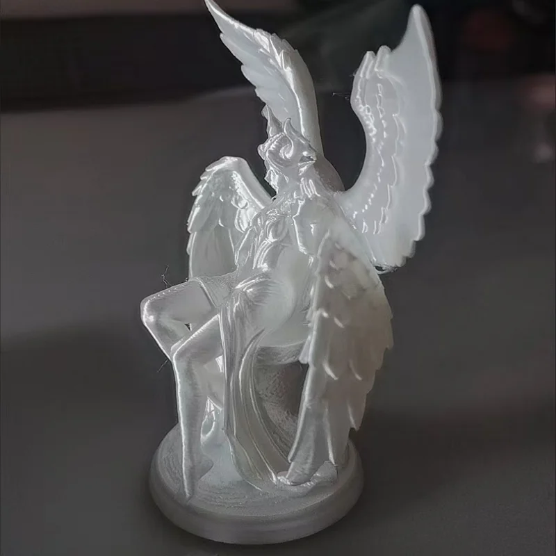 Gothic Demon Angel Statue 3D Printed Fantasy Figurine, White Sculpture Ornament for DIY Hand Coloring Home Decor&Collectors Gift view 2