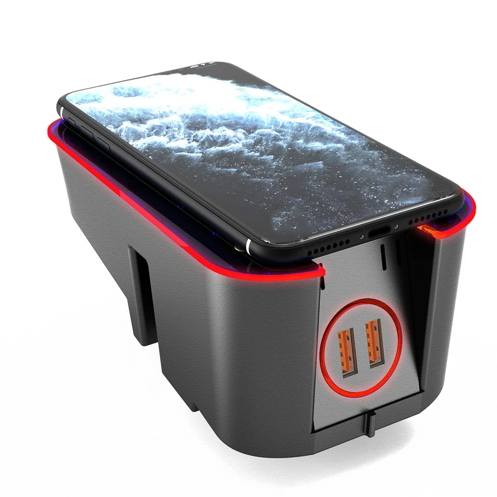 

Car For Qi Wireless Charger 15W Charging Plate Phone Holder For Volvo XC90 S90 XC60 VC60 2018 2019 2020-T61C