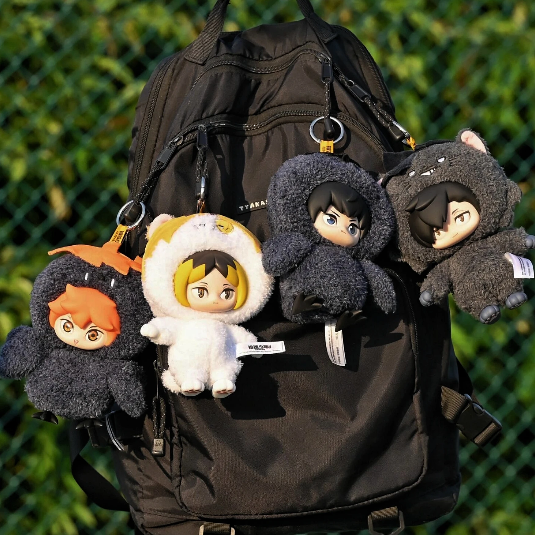 

Genuine Gong Haikyu!! Dumpster Battle Shoyo Hinata Doll Tobio Kageyama Model Keyring Vinyl Plush Pendant Decoration Toy Gift