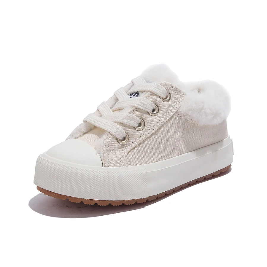 

Autumn and winter with thick fleece for boys and girls, warm cotton shoes, High top snow sports cotton