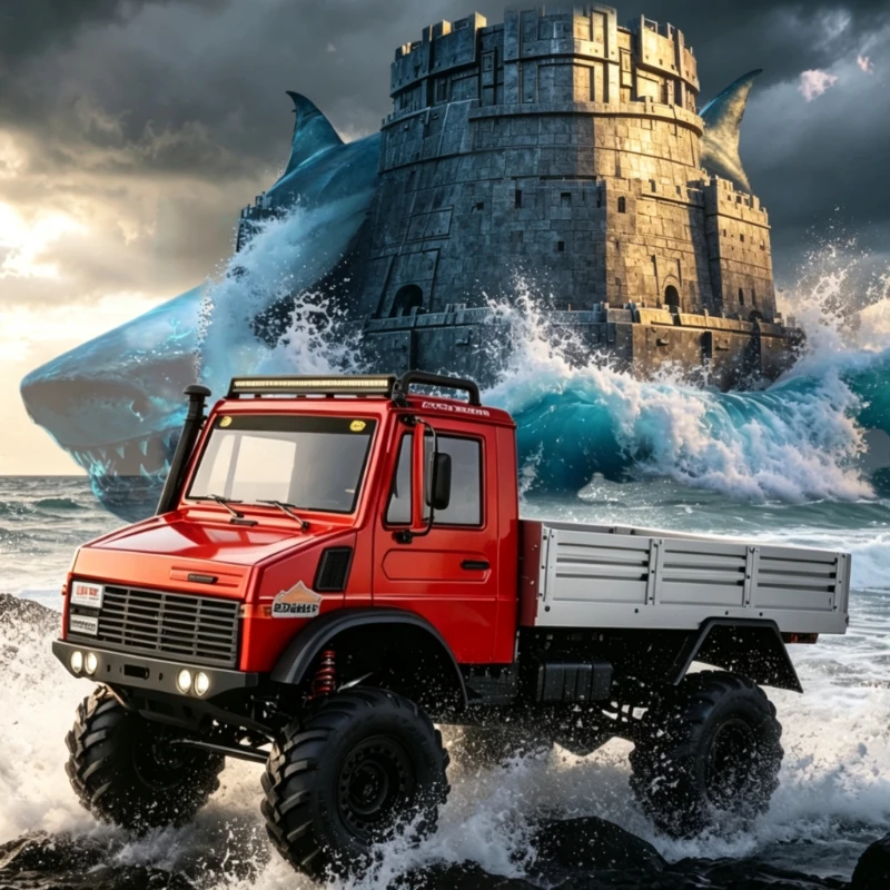 Wltoys 064308 1/6 Véhicule tout-terrain RC extra large professionnel à haute vitesse ​ ​ Modèle de simulation de camion électrique jouet