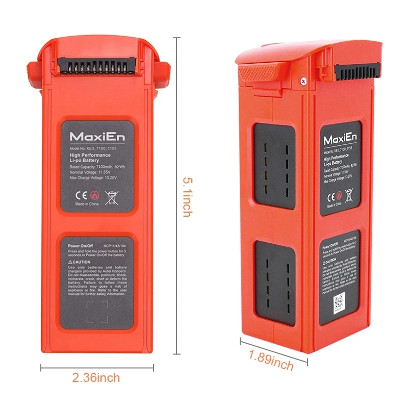 Autel Robotics Flight Battery 7100mAh Li-Po Charging Batteries for Autel Robotics EVO 2/ Pro/ Dual HD Camera Drone