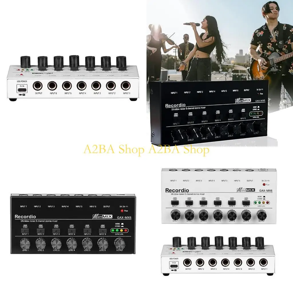 

A2BA Mixer KTV Karaok 6-канальный профессиональный звуковой микшер компактного размера