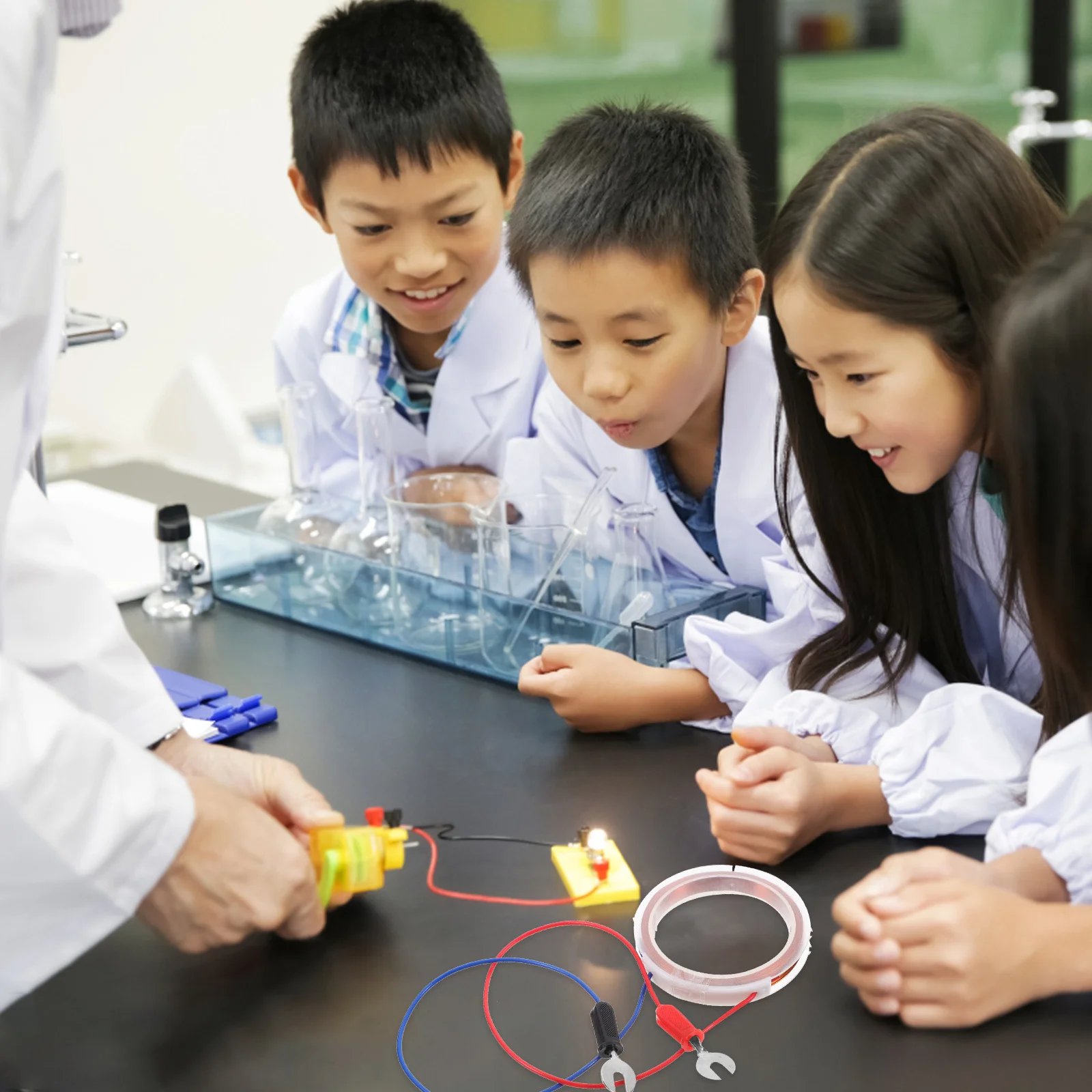 

Round Copper Wire Science Kit for Kids DIY Physics Experiment Tool Electromagnetics Learning Activity Set for School and Home