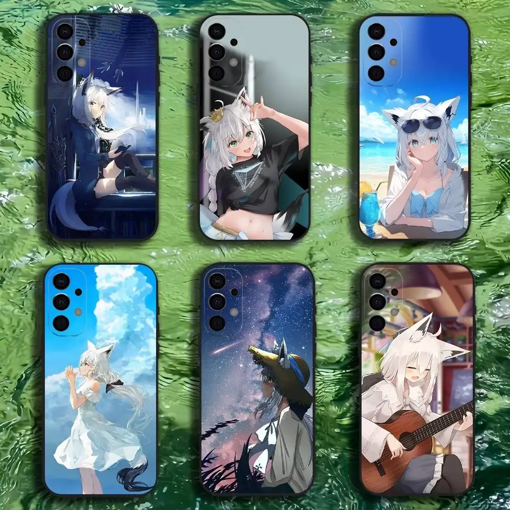 

S-Shirakami Fubuki Phone Case For Samsung S25,S24,S21,S22,S23,S30,Ultra,S20,Plus,Fe,Lite,Note,10,9,5G Black Cover