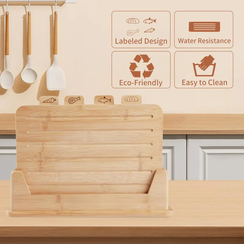 

Бамбуковая разделочная доска с подставкой для овощей и фруктов, разделочная доска для домашней кухни