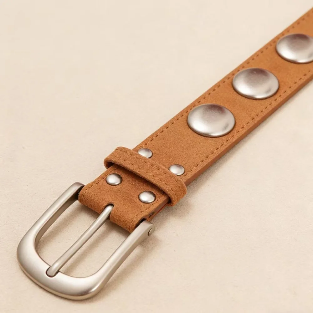 2026 new suede belt popular style casual belt suitable for both men and women fashionable style durable belt