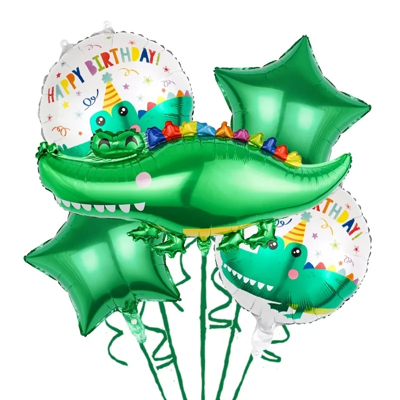 Disney cartoon green crocodile children's birthday party ocean themed decorative balloon set