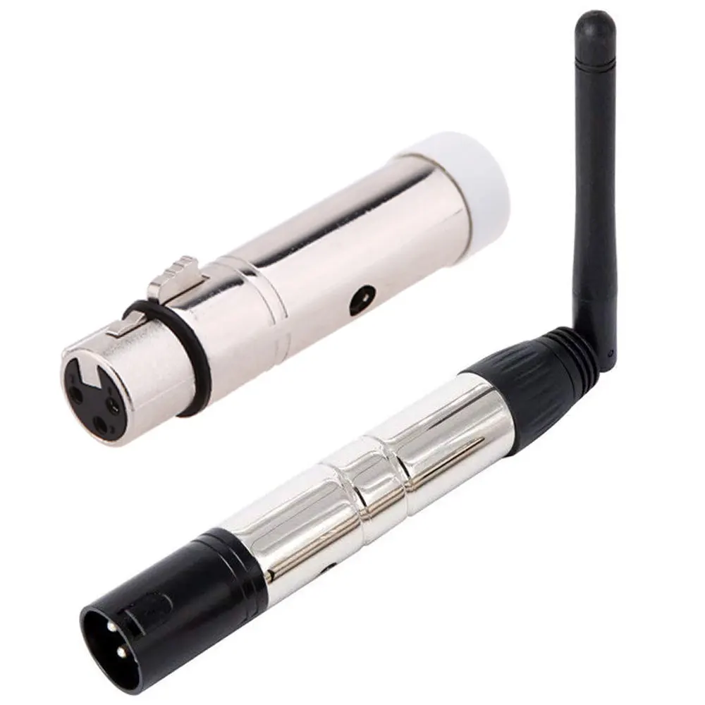 2.4G هوائي لاسلكي 3Pin ذكر موصل DMX512 الارسال مع موصل سالب DMX512 استقبال