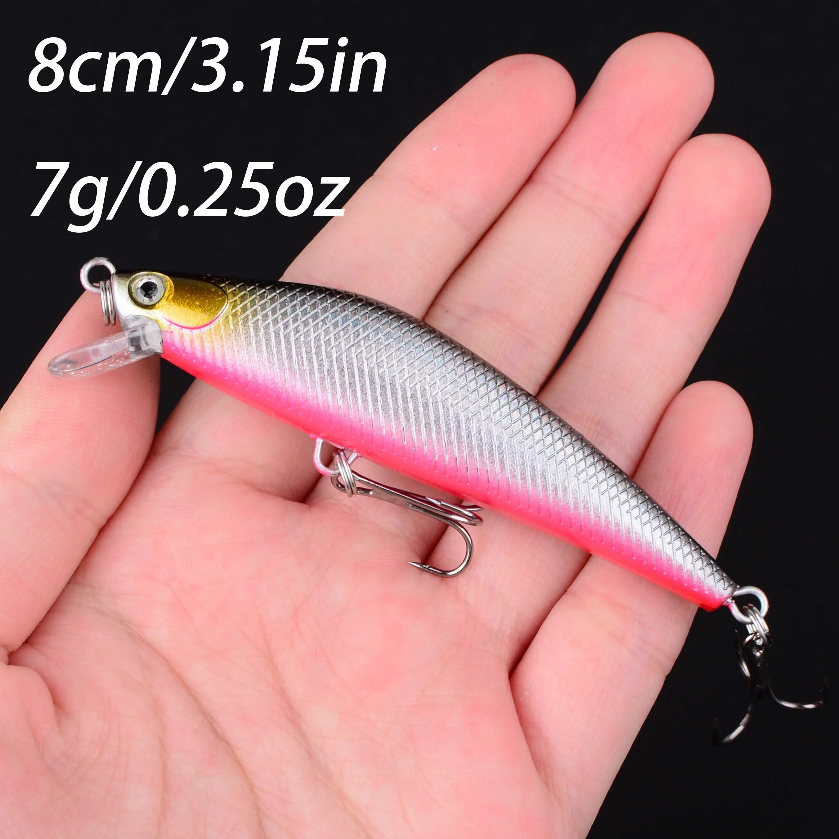 Minnow Crankbait con ojos 3D – Señuelo duro para pesca - imagen 2