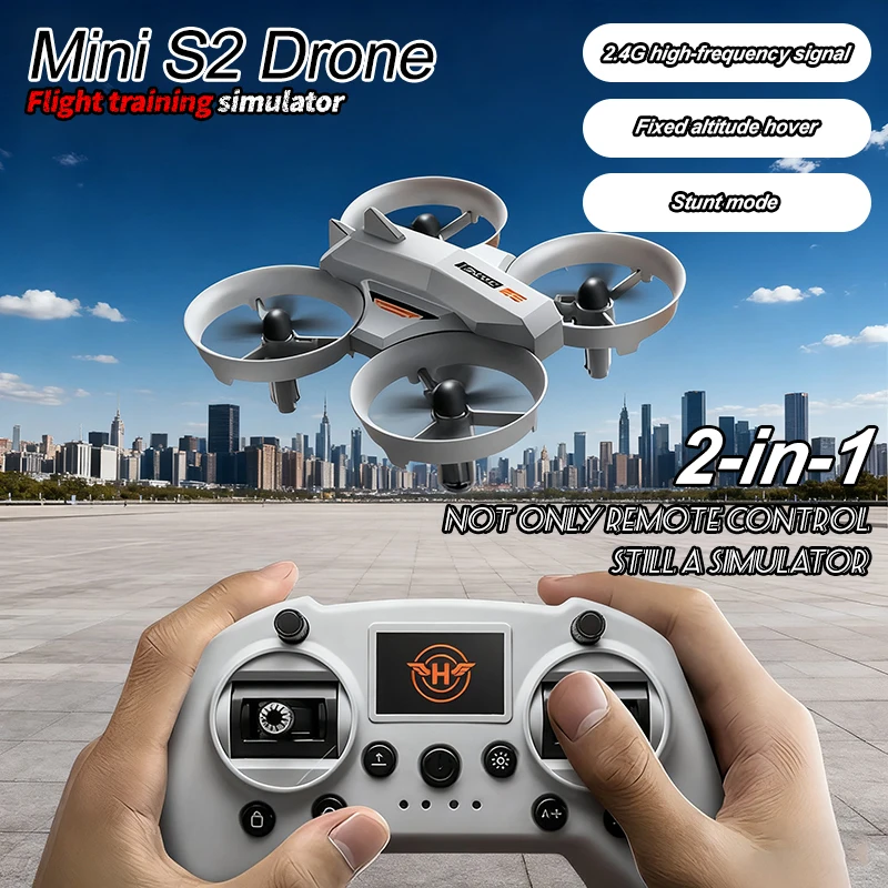 

НОВЫЙ симулятор полетной тренировки Mini S2/дрон 2-в-1 поддерживает мобильные телефоны/планшеты/компьютеры с фиксированной высотой, квадрокоптерный дрон