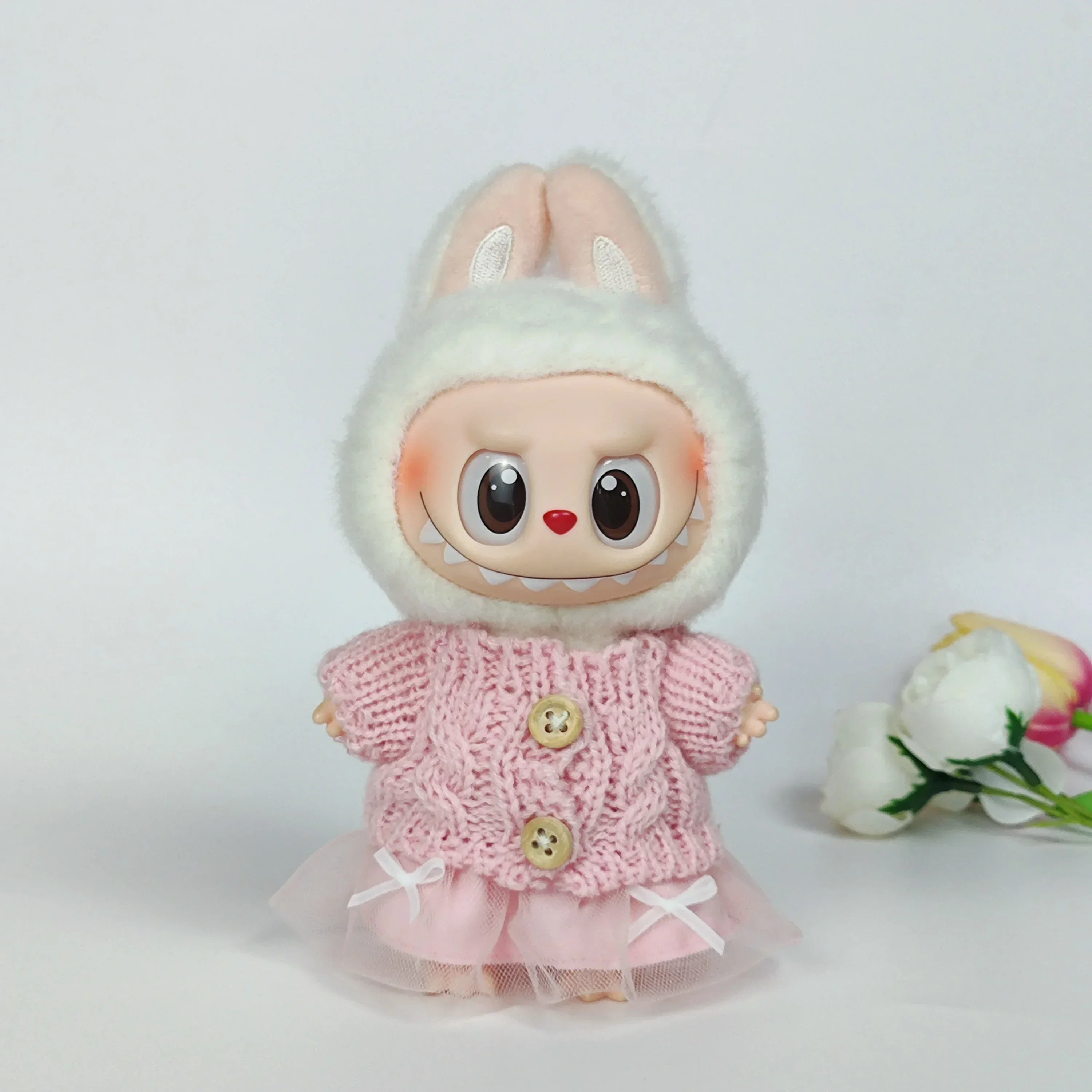 Labubu Doll Car Seat - Mini Cartoon Chair Decor | Cute Interior Styling Accessory for Collectors