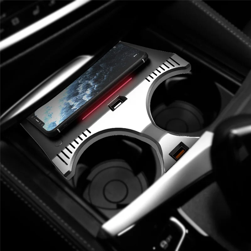 

A32Z-Car Wireless Charger QI Phone Charger Fast Charger Charging Pad Panel Charging Holder For BMW 5 6 Series G30 G32 G38