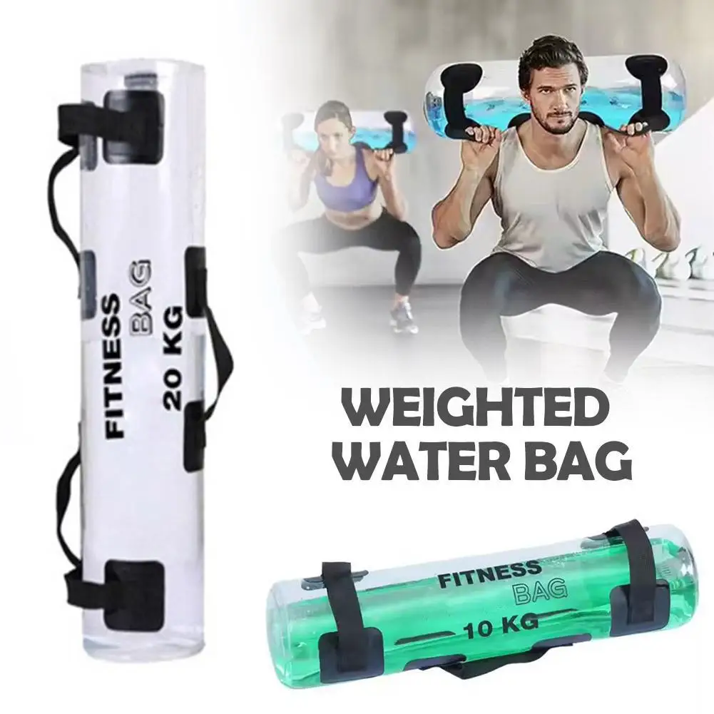 

Transparent Weighted Water Bag Fitness Water Bag Filled Weightlifting Energy Pack PVC Squat Training Equipment Physical Fitness