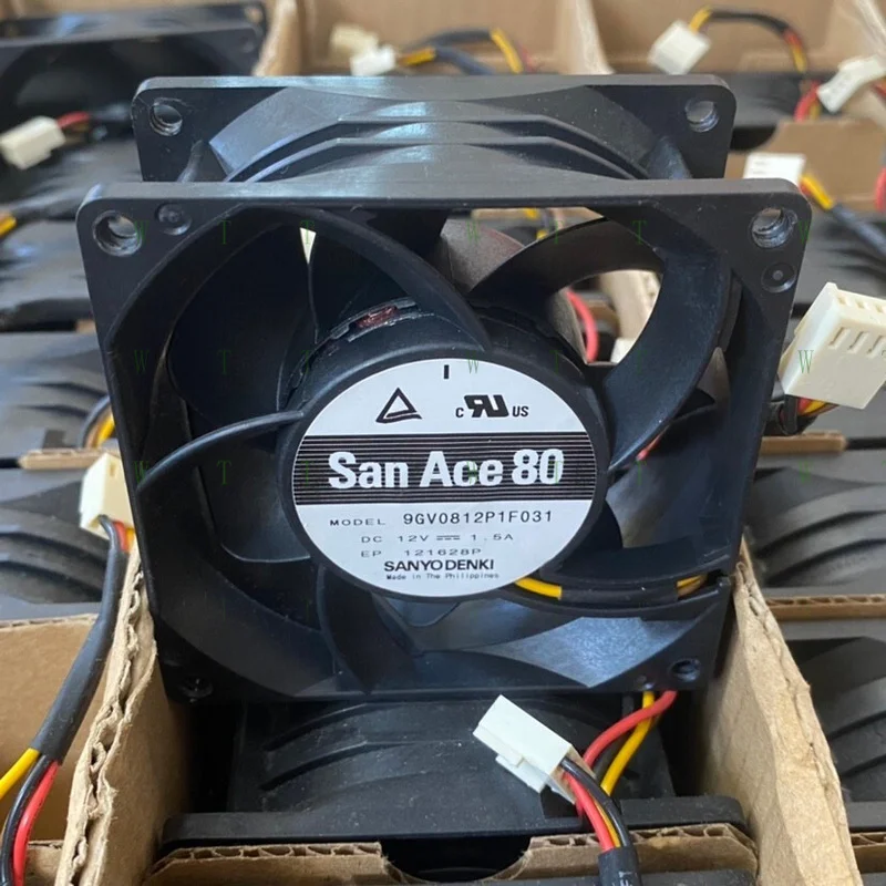 

H 1 PCS Sanyo Fan 9GV0812P1F031 DC12V 1.5A 8038 8cm 4 wire large air cooling fan