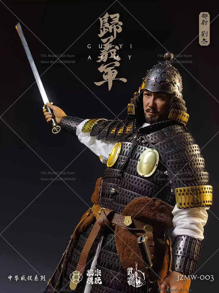 In Stock JZMW-003 1/6 Scale Male Soldier Tang Dynasty of China Guiyi Army Duwei Liu Jie Full Set 12inch Action Figure Doll