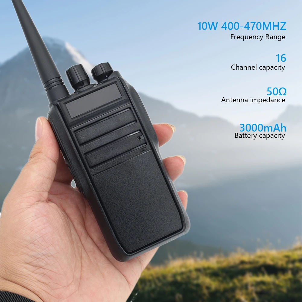 Портативная рация W393 дальнего действия, водонепроницаемая, IP68, 10 Вт, 400-470 МГц