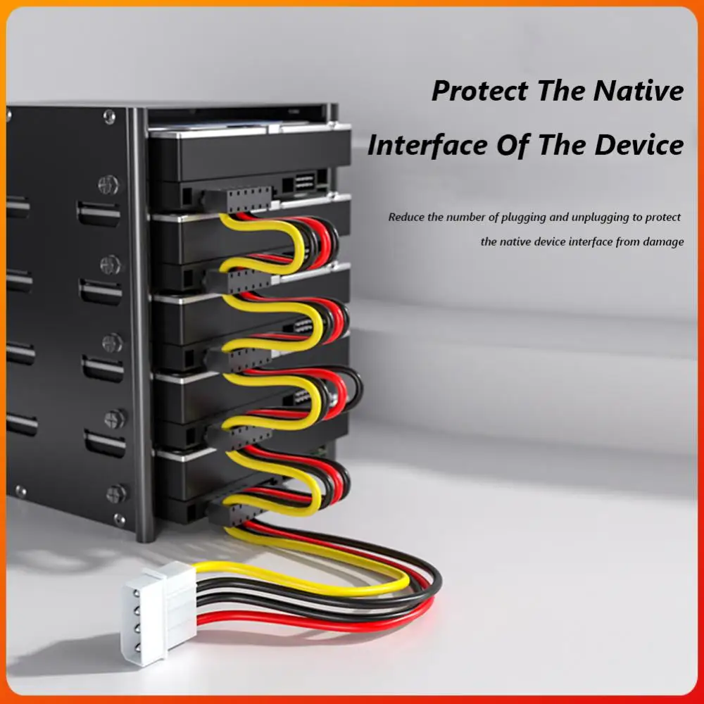 Hard Drive Power Supply Splitter Cable Cord SATA 3.5/2.5 inch 1 to 5 SATA Hard Drive Power Splitter Cable Cord 18AWG