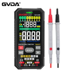 GVDA Nuovo Multimetro Digitale T-RMS Gamma Automatica AC DC NCV LCD a Colori Smart Multimetro Tester Ohm Capacità Hz Temp Misuratore di Tensione