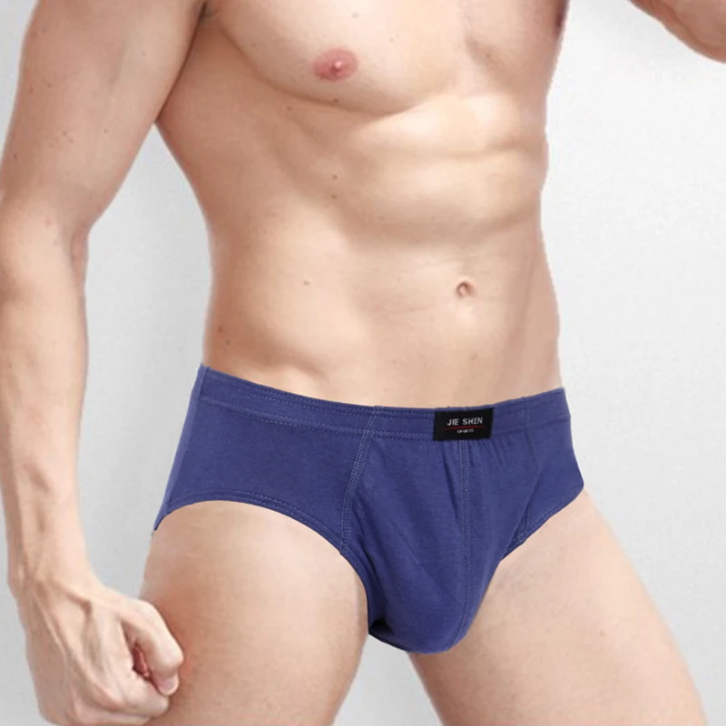 2 Pcs/Lot Men\'s 100% Cotton Briefs Comfortable Male Breathable Underwear Lingerie Panties Plue Size Xl -5xl Underpants