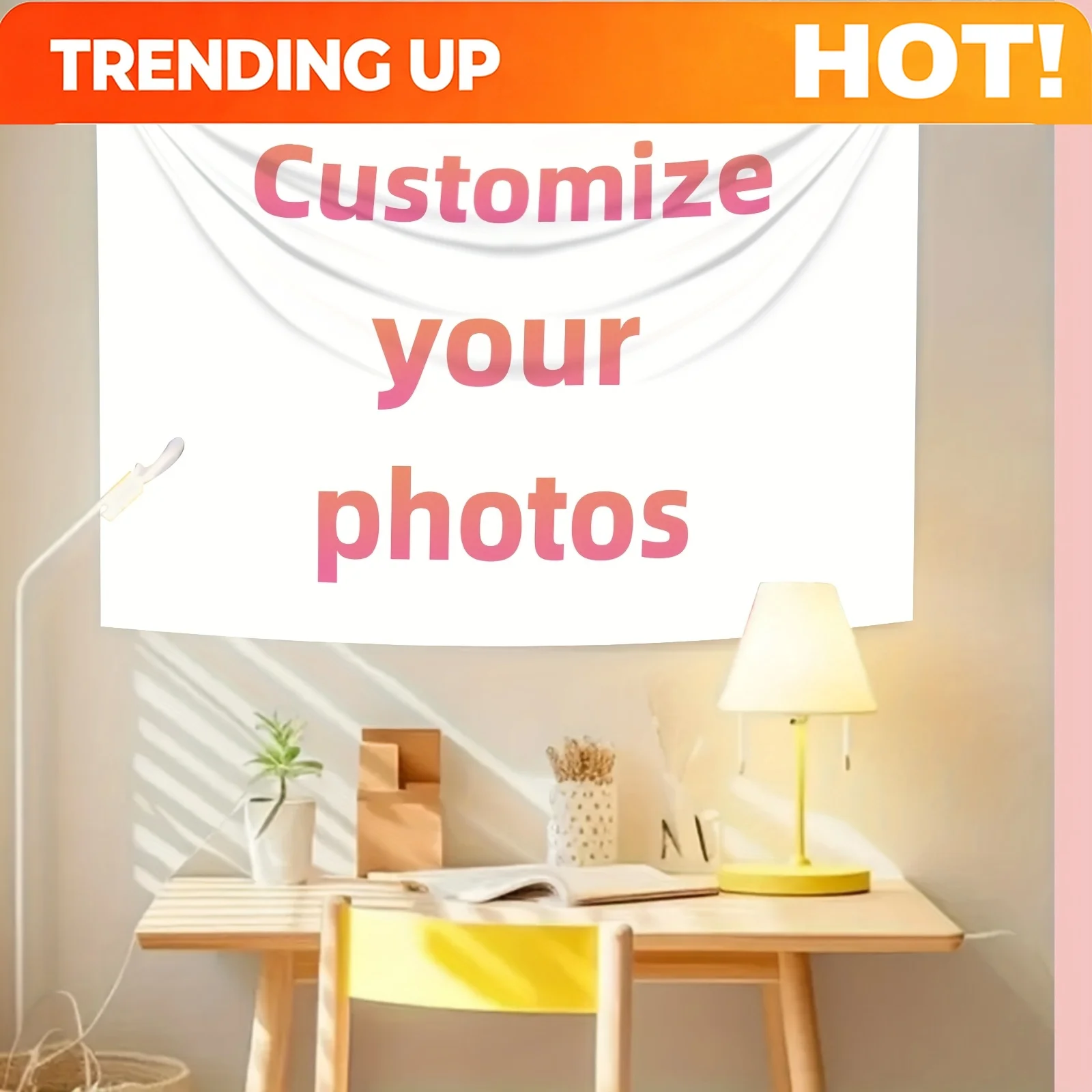 Customize Personalized Custom Tapestry Upload Your Own Image for A Unique Wall Hanging Backdrop, Perfect for Home & Living Room
