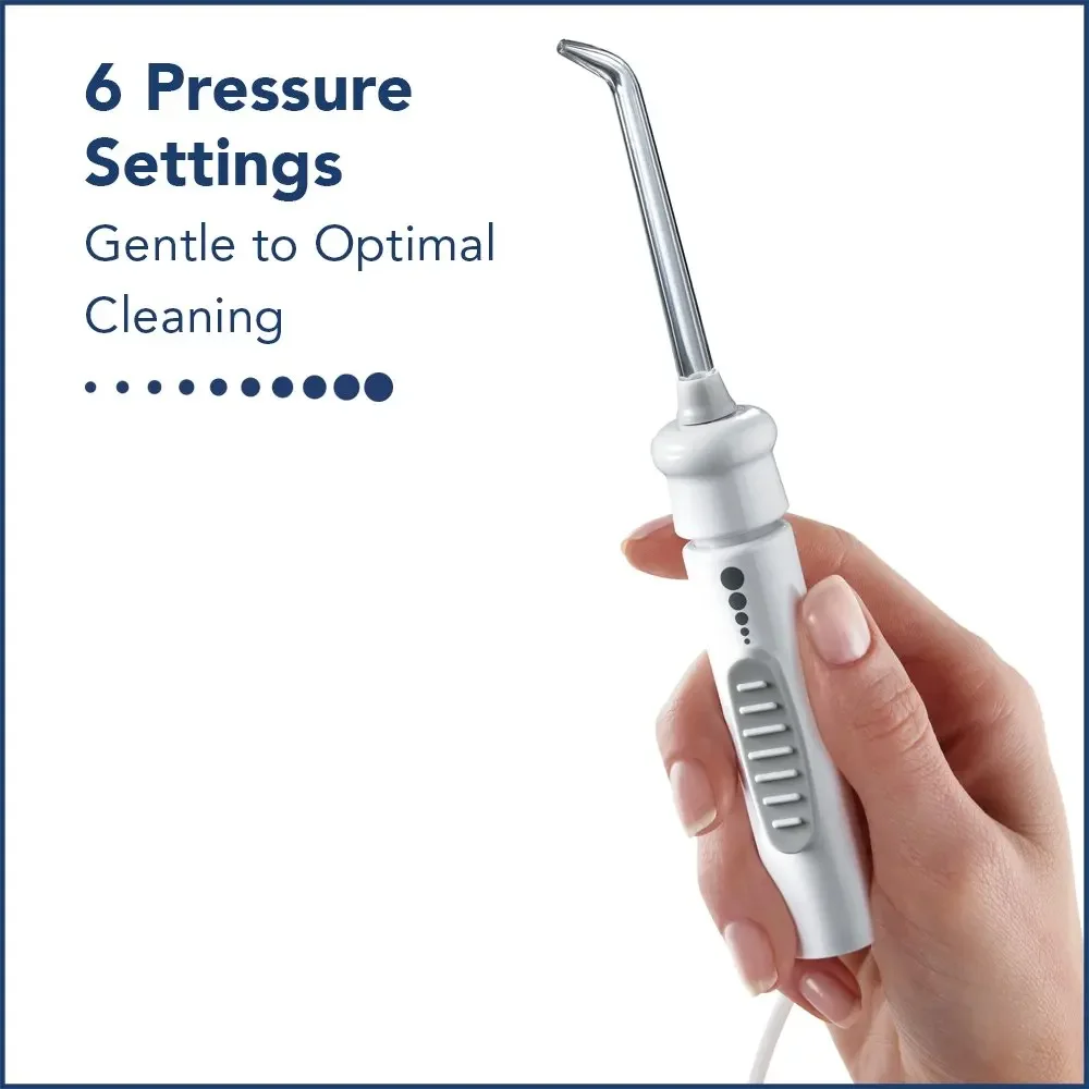 Classic Professional Water Flosser, Electric Power With 6 Settings, 3 Flossing Tips, ADA Accepted, White WP-72
