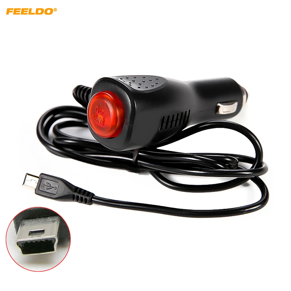 

FEELDO 12V-48V Auto Car GPS Navigator Radar Charger Mini USB Interface Adapter With ON/OFF Switch #HQ5496