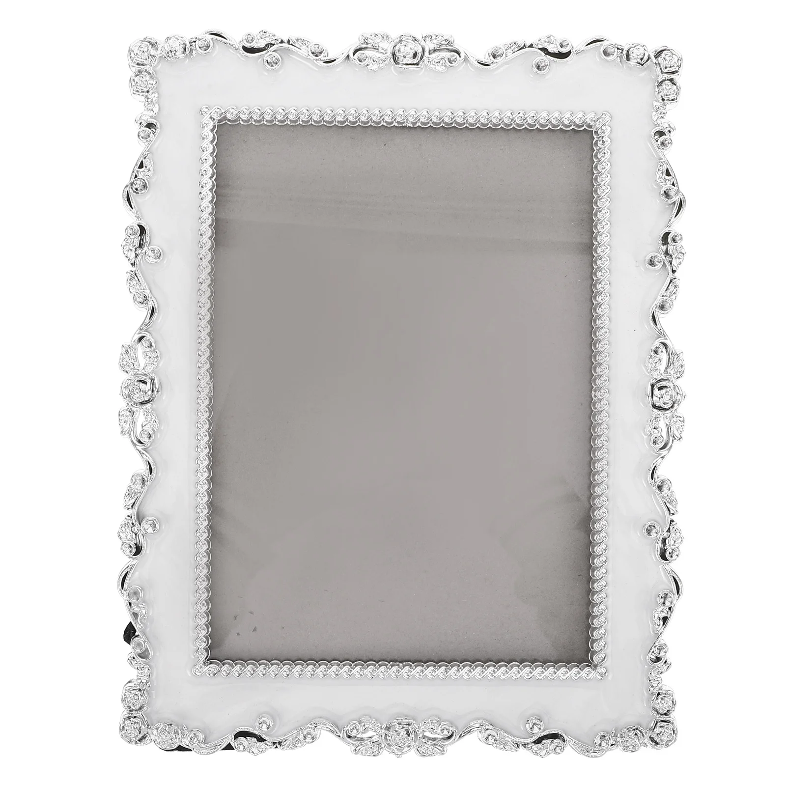 

7 Inch Rose Picture Frame Unique Chic Creative Photo Holder Home Desktop Decoration for Bedroom Living Room Photo Frame